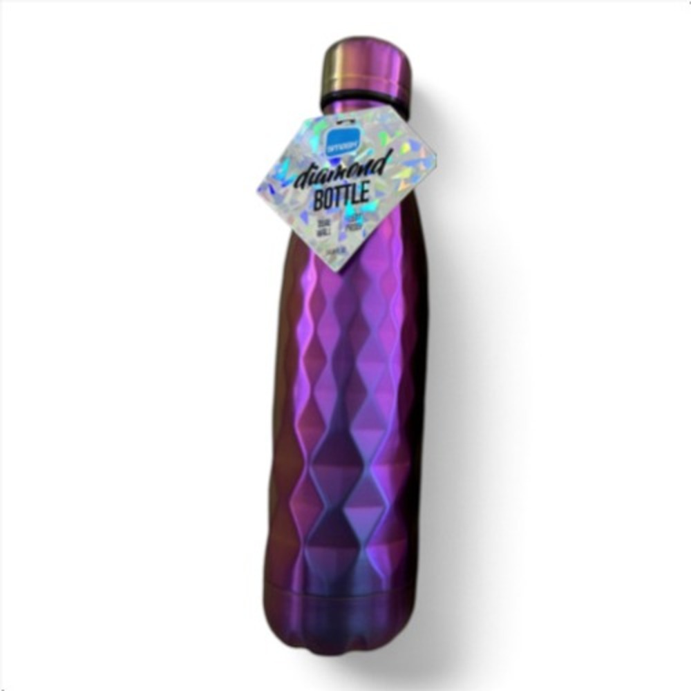 Smash Diamond Water Bottle Unisex 16.9oz Purple NWT Metal Dual Wall Leak Proof